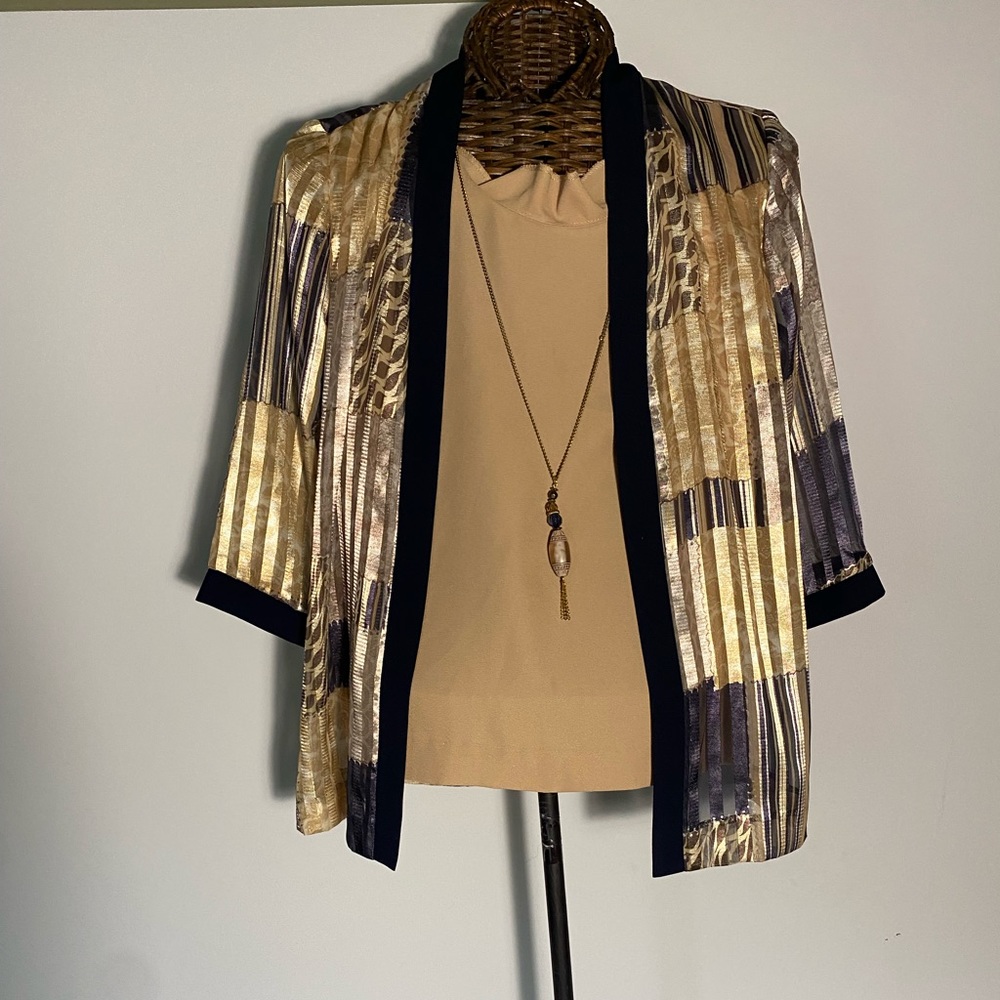 Juilia Jacket with attached Shirt and Necklace